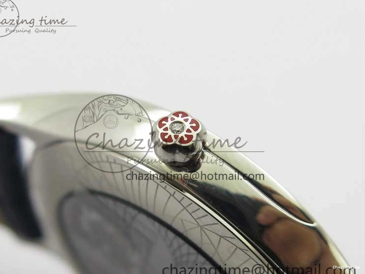 0422 Ladies’ De Ville Trésor Diamond Blue Dial Blue Fabric Watch OXF 1:1 Best Edition Swiss Quartz Upgraded 7892